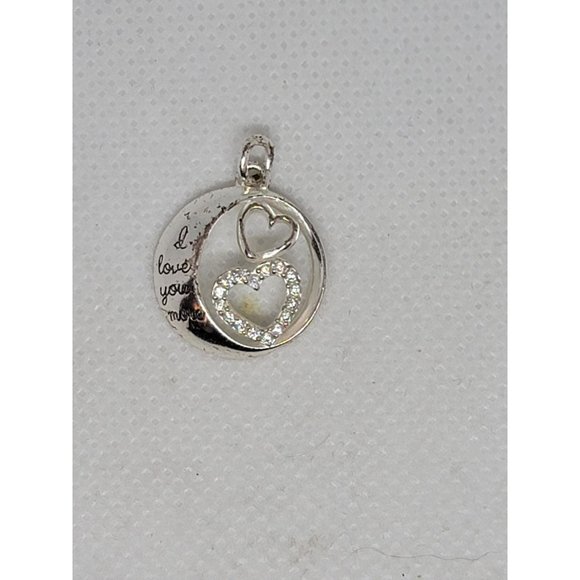 Sterling Silver I Love You More Heart Pendant - Picture 4 of 11